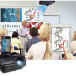 Auditorium hall with projection screen